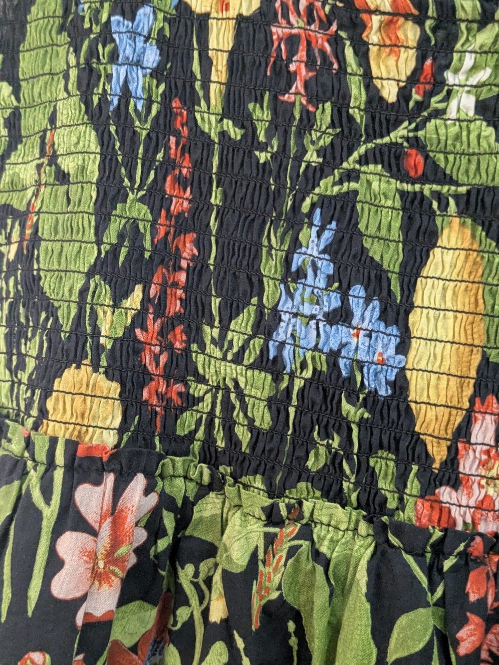 Tuckernuck Black Floral Ruffle Midi Dress - Picture 3 of 8